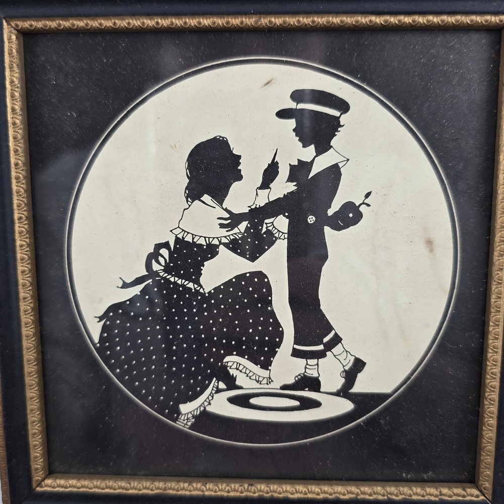 Unbranded Silhouette Art Set 8pc Vintage Victorian Style Black Gold Wall Decor - Picture 5 of 9